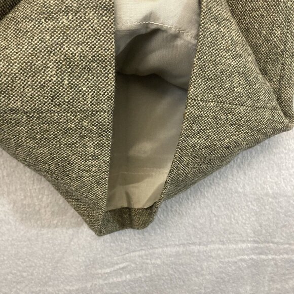 J Crew Favorite Fit Wool Dress Pants Womens 6 Green Office Tweed Trouser Vinage - Picture 8 of 15